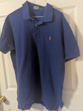 Men's bright blue Polo, lg, $10.